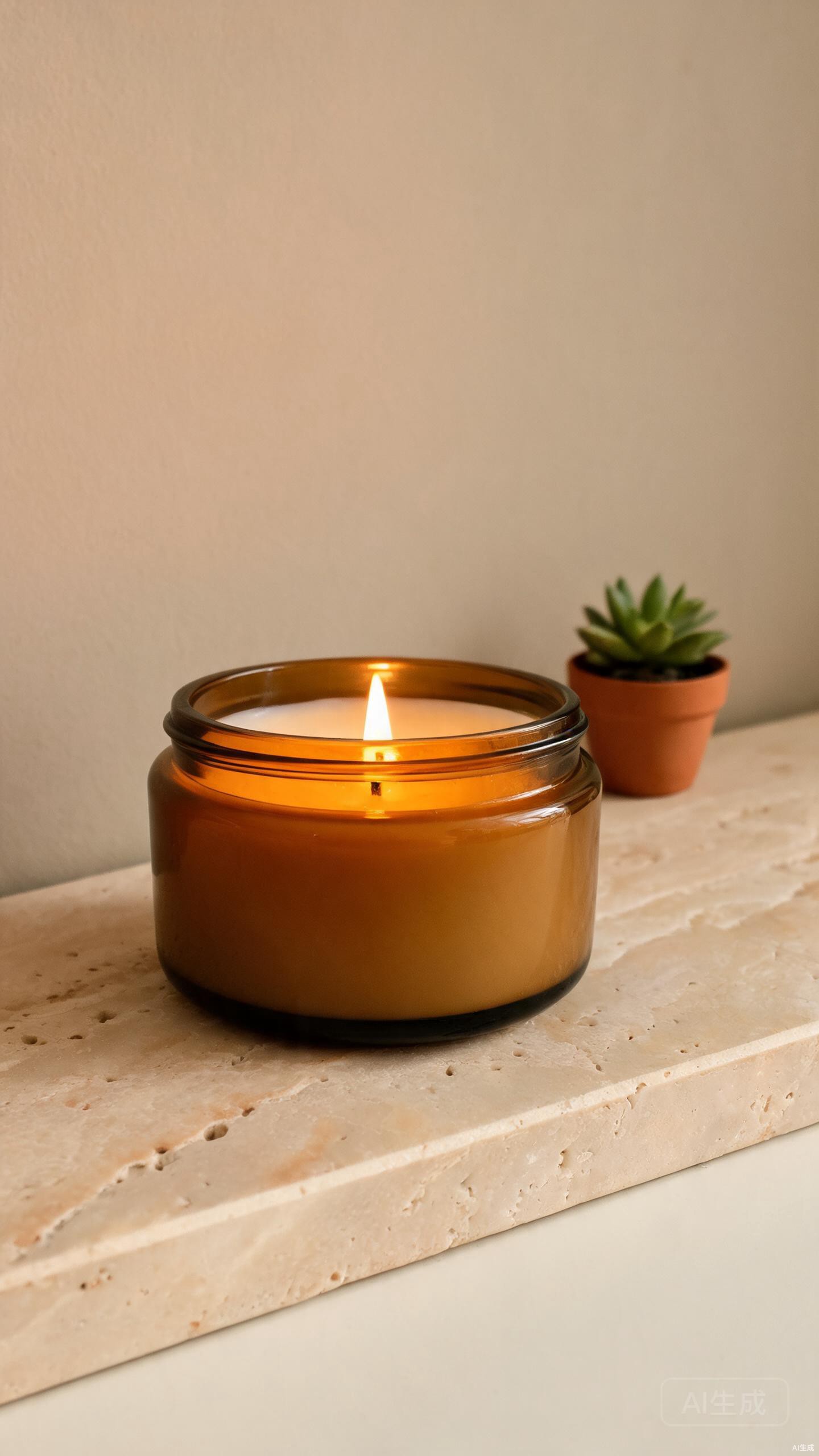 AI-generated candle product video sample